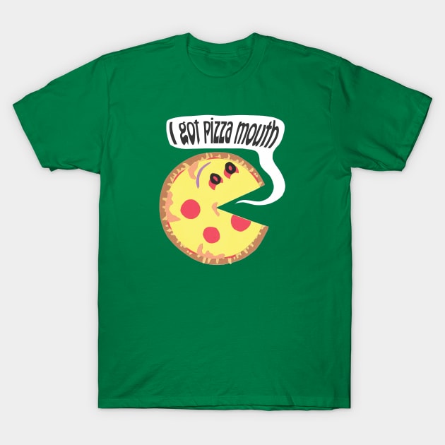 Pizza Mouth T-Shirt by alexwahlberg